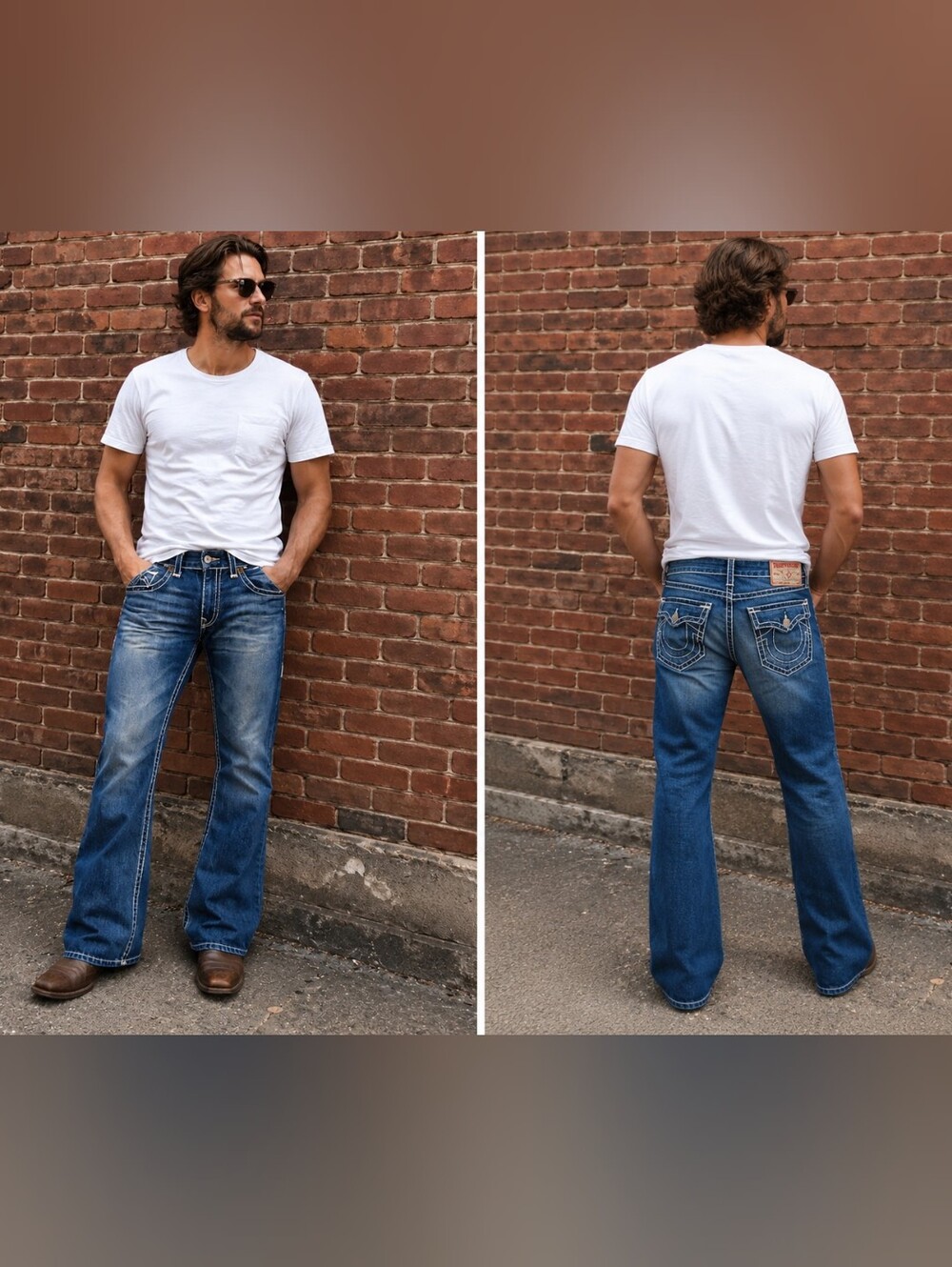 True Religion Vintage Mens Billy Super T Relaxed Bootcut Jeans Size W36 Y2K Rock
